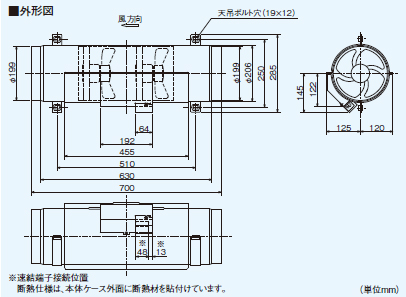 カウンターアローファン 三菱 MITSUBISHI [V-200CPL] 低騒音形・断熱