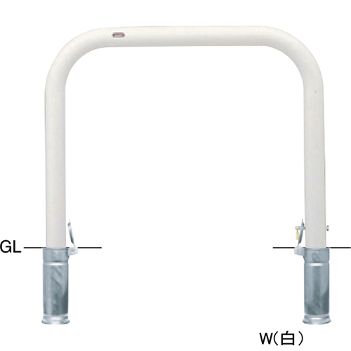 アーチ φ76.3(t3.2)×W1000×H800mm カラー:黄 [FAA-8SK10-800(Y)] サン