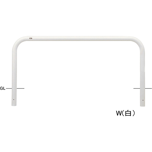 アーチ φ76.3(t3.2)×W2000×H800mm カラー:白 [FAA-8U20-800(W)] サン