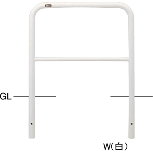 アーチ φ42.7(t2.3)×W700×H650mm カラー:赤白 [FAH-42U7-650(RW)] サン