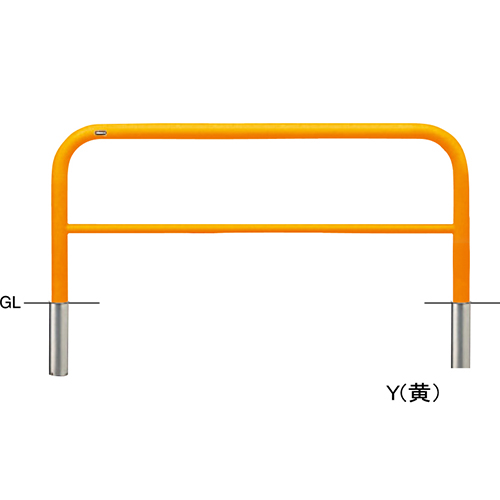 アーチ φ60.5(t2.8)×W1500×H650mm カラー:赤白 [FAH-7S15-650(RW