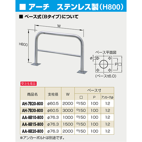 A[` Ԏ~ 76.3(t3.0)~W1500~H800mm J[:XeX [AA-8B15-800] T|[ 󒍐Yi LZs [1 [J[