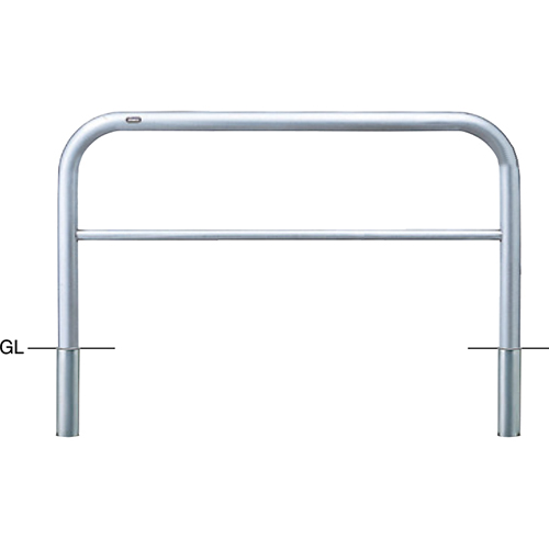 アーチ 車止め 交換用本体のみ φ60.5(t3.0)×W1500×H650mm カラー