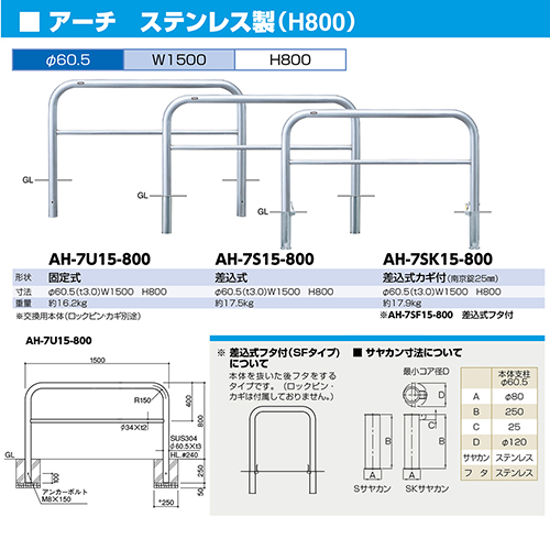 A[` Ԏ~ p{̂̂ 60.5(t3.0)~W1500~H800mm J[:XeX [AH-7S15-800HONTAI] T|[ 󒍐Yi LZs [1 [J[