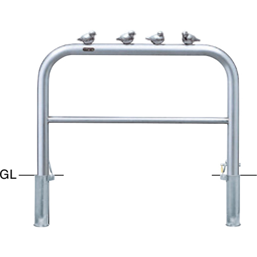 アーチ 車止め ピコリーノ(小鳥付アーチ) φ60.5(t3.0)×W1000×H650mm