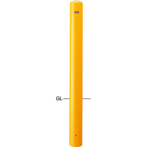 ピラー車止め スチール 埋込400 フックなし φ114.3(t4.5)×H850＋埋込400mm カラー:黄 [FPA-12U4-F00(Y)]  サンポール 受注生産品 キャンセル不可 納期約1ヶ月 メーカー直送 埋込 コンパネ屋 本店