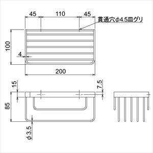 ワイヤートレーM型 マットブラック [R9102-MMBK] リラインス RELIANCE