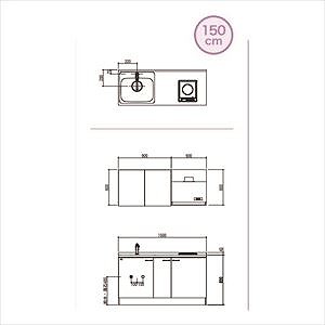 T䐻쏊 RpNgLb` |ύ [SC-1500STGWP2] Ԍ1500mm 2KXR(O) VOo[ [2Tԁ` [J[