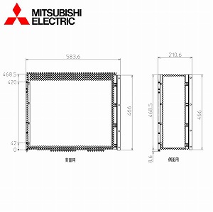 三菱電機 ルームエアコン室外機用部品 室外機保護カバー [MAC-763HK