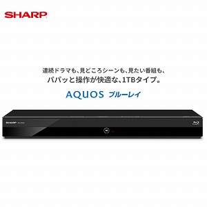 SHARP　AQUOS ブルーレイディスクレコーダー 1TB　2B-C10CW1　リモコンなし
