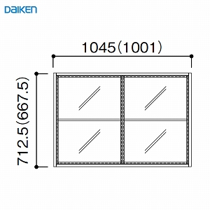 [EChE FIX^Cv Œg169 2i2 匚 DAIKEN [FIXKT16922] W1045~H712.5mm 󒍐Yi @ll菤i [J[