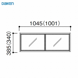 ルームウインドウ FIXタイプ 固定枠154 1段2列 大建 DAIKEN