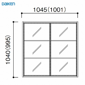 [EChE FIX^Cv Œg154 3i2 匚 DAIKEN [FIXKT15432] W1045~H1040mm 󒍐Yi @ll菤i [J[