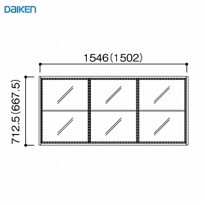 [EChE FIX^Cv Œg113 2i3 匚 DAIKEN [FIXKT11323] W1546~H712.5mm 󒍐Yi @ll菤i [J[