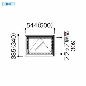 [EChE tbv^Cv ؘg 1i1 匚 DAIKEN [FLPMIKI11] W544~H385mm 󒍐Yi @ll菤i [J[