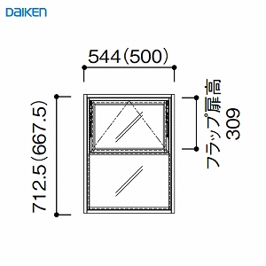 [EChE tbv^Cv ؘg 2i1 匚 DAIKEN [FLPMIKI21] W544~H712.5mm 󒍐Yi @ll菤i [J[