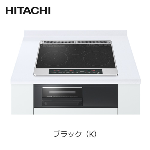 IHクッキングヒーター ビルトイン 3口IH 日立 HITACHI [HT-N6KT(K)] 鉄・ステンレス対応 ブラック 幅60cm  ビルトインタイプ コンパネ屋 本店