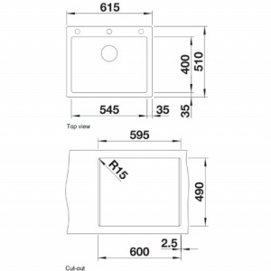 Lb`VN PLEON 6 black ubN [BLANCO-525953] W545~D400~H220mm() I[o[^A_[}Egp BLANCO [J[