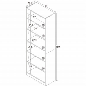 [I 炭炭gɖ{IW600 zCg [4954877255048] W60~D29.5~H180cm hCo[sv A4t@C[\ g NVI [J[