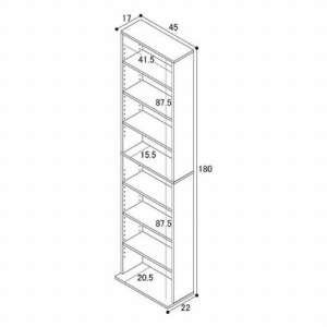 [I ɖ{IW450 S zCg         [4954877393658] W45~D22(17)~H180cm CDEDVDER~bN{[ g NVI [J[