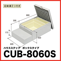 ハウスステップ [CUB-8060S] 段差解消 収納 庭収納 シロアリ対策 エクステリア 城東テクノ JOTO メーカー直送 収納付 コンパネ屋 本店